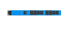 PDU vertical intelligent à montage en rack, haute densité, 3 phases, 42 voies, avec compteur, commuté, 36 prises C13, 6 prises C19, compatible cascade IEC, télécommande