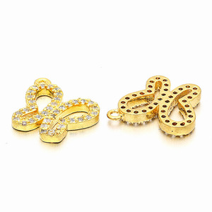 CZ8440 Dainty Liontin Piringan Kupu-kupu, Liontin Liontin Bulat Sayap Malaikat Hati Bintang Berlian Pave Mikro CZ Berlapis Emas 18K Mini 18K - Product Image 6