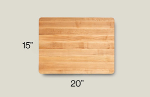 Planche à découper rectangulaire en bois d'érable durable, réversible, avec des coins arrondis et des bords en grain de bois, ustensiles de cuisine - Product Image 6