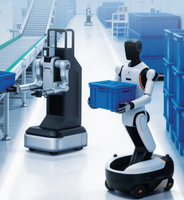 Robot humanoïde industriel embarqué en IA AgiBots Genie G2 G2 Max, monté sur roues, avec bras de contrôle de force de haute précision