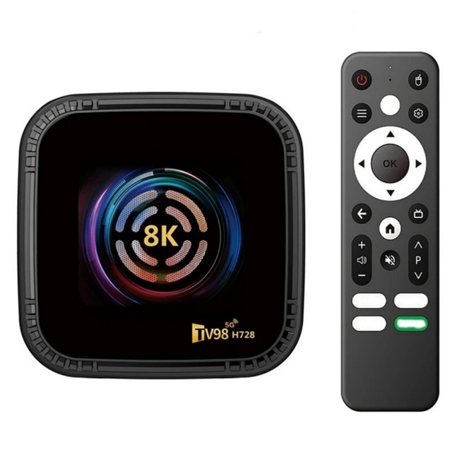 TV98 H728 8K TV Box 4GB RAM 64GB Android 14.0 Smart Internet TV Box
