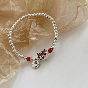 Bracelet en agate rouge Lucky Tiger Year, charme du zodiaque en argent sterling S925, pour femmes, à porter au quotidien - Product Image 1
