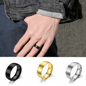 Fashion <strong>Men</strong> Titanium <strong>Ring</strong> High Quality <strong>Black</strong> Titanium Wedding <strong>Rings</strong> for <strong>Men</strong> and Women - Product Image 3