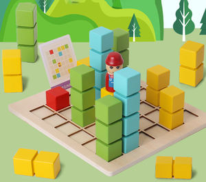 Hot New Product Wooden Small Porters Building Block Diversión Juguetes educativos para edades tempranas Ejercicio Pensamiento lógico Bloques de juguete para niños - Product Image 2