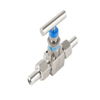 Válvula de globo de soldadura de acero inoxidable 316 Válvula de aguja de rosca externa 3/8 OD
