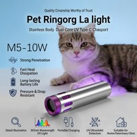 Lámpara UV DUNFBIRD de 365nm para Detección de Moho en Gatos, Detector Portátil de Orina de Mascotas con Lente de Filtro ZWB2, Luz Negra Recargable