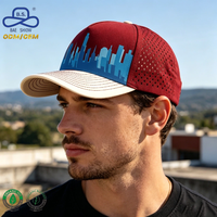 Gorras de Béisbol OEM ODM de Perfil Bajo, de Nailon Transpirable, con Orificios Cortados con Láser, Visera Curva, con Logotipo Personalizado, para Deportes Unisex
