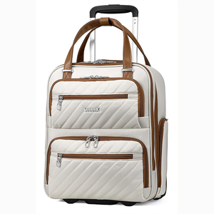 Oxford Carry <b>on</b> Luggage Underseat Multi-functional Travel Duffel Bag with 4 Spinner <b>Wheel</b> Business Rolling Trolley <b>Suitcases</b> - Product Image 2