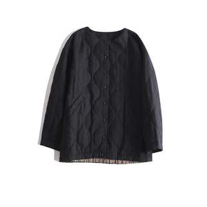 Veste matelassée en coton et lin pour femmes, <span class=keywords><strong>style</strong></span> japonais, décontractée de bureau, coupe ample, chaude, légère, rembourrée, automne-hiver 2025 - Product Image 5