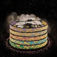Bracelet d'amitié Miyuki coloré fait main style bohème avec perles de rocaille, plaqué or, pour femme - Vente chaude