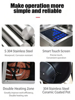 Équipement de cuisson commercial automatique à tambour rotatif de grande taille, robot de cuisine multifonctionnel pour la restauration rapide, machine de cuisson intelligente