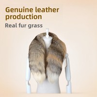 Véritable queue de renard fourrure motif léopard respirant mode écharpe pour hommes épais hiver cou plus chaud temps froid survie Wrap