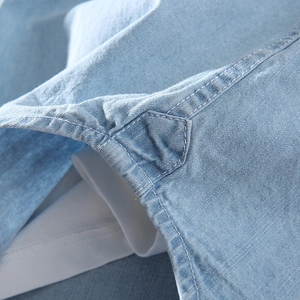 2020 primavera degli uomini di Modo Cotone A Maniche Lunghe Camicie Casual Camicia di Jeans di Grandi Dimensioni Gli Uomini Camice di Vestito Normale - Product Image 5