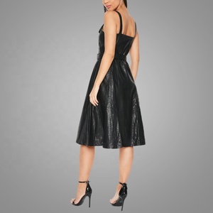 Nuovo <span class=keywords><strong>Nero</strong></span> <span class=keywords><strong>di</strong></span> Modo Del Cuoio Del Faux del <span class=keywords><strong>Vestito</strong></span> <span class=keywords><strong>di</strong></span> Cuoio Sexy Mature Stretti Della Signora <span class=keywords><strong>Vestito</strong></span> - Product Image 3