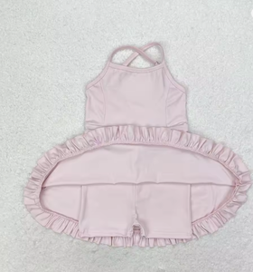 Robe de sport et de yoga pour filles, 12 couleurs unies, style boutique, longueur genou, pour bébés et jeunes filles - Product Image 4