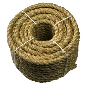 Jute Rope 12mm 3 Strand Twisted Jute Rope Packaging Natural Manila Rope For Outdoor Application