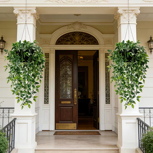 Artificial Plant Hanging Vine Datura <b>Leaf</b> 80cm Plastic Indoor Outdoor <b>Decor</b> <b>Wall</b> Hanging Greenery - Product Image 2