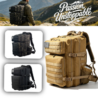 Sac à dos tactique multifonctionnel de grande capacité pour la randonnée en plein air, fermeture éclair, Oxford, robuste, durable, nylon tendance