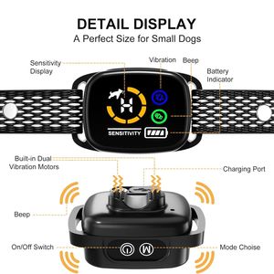 Produk baru desain paten anjing pintar antigonggong kerah getaran antigonggongan kerah dengan layar warna - Product Image 4