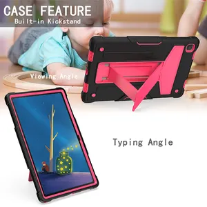 3 Layers Shock Proof Silicone Protection Tablet Cover Case With T Shape Bracket For Samsung Galaxy Tab S7 FE 12.4 Inch 2022