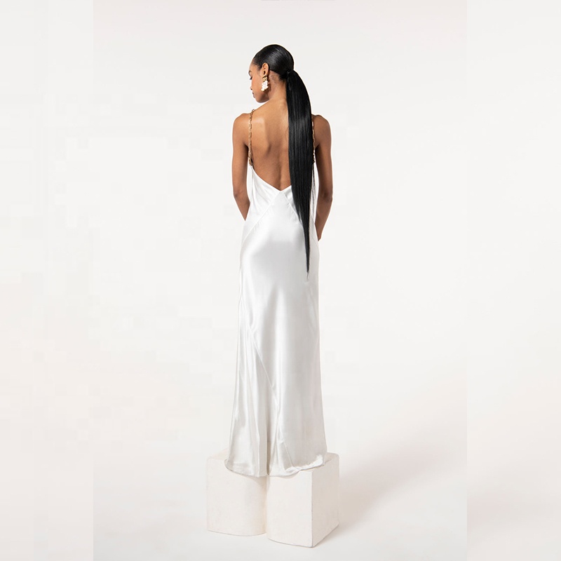backless white silk dress Audrey Dress - Butter Cream, AU/UK 12 main image 0