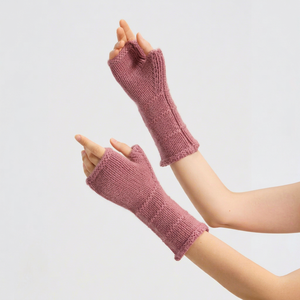 Gants en tricot gris pour femmes, en laine et cachemire, thermiques, chauds pour l'hiver, longueur poignet, style décontracté uni - Product Image 3