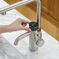 Ensemble complet 4 en 1 Robinet d'eau bouillante instantanée Robinet de cuisine Affichage numérique de la température 5 préréglages Double bec en acier inoxydable