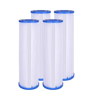 YUNDA fabbrica filtro di ricambio industriale ad alto flusso 10 pollici 20 micron PP cartuccia filtrante pieghettata per la depurazione delle acque