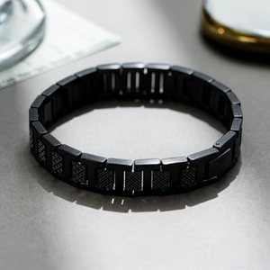 Bracciale catena maglie unisex, bracciale <span class=keywords><strong>acciaio</strong></span> inox ipoallergenico, bracciale moderno personalizzabile per ingrosso. - Product Image 5