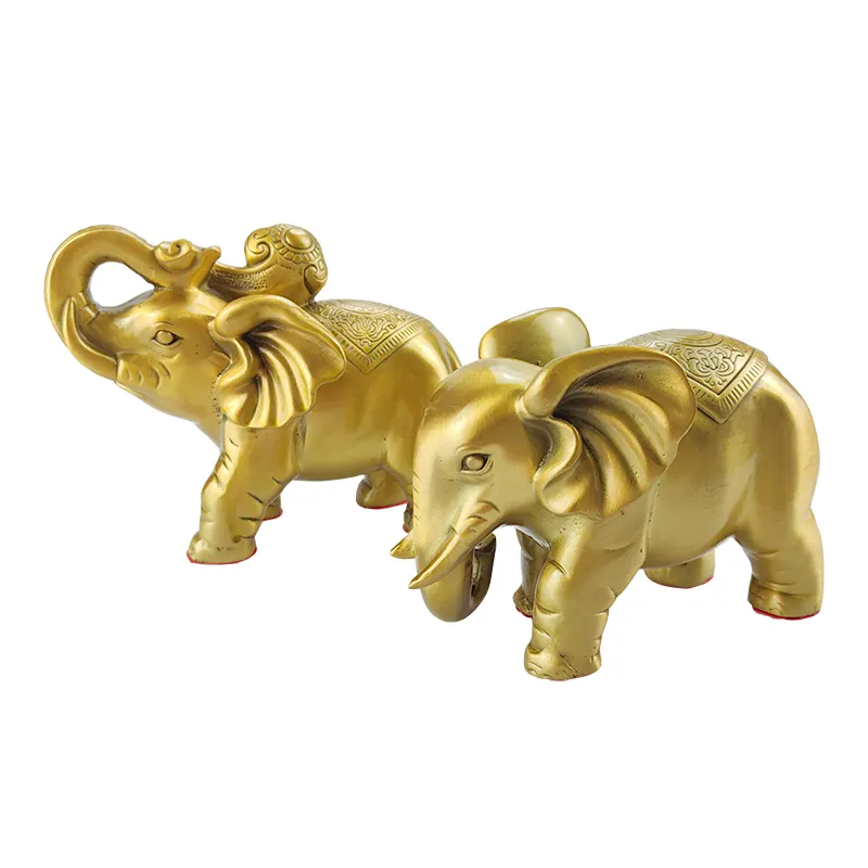 Herstellung Weihnachts kunst Tischplatte Dekoration moderne Handwerk Gold Farbe Elefant Kupfer Ornamente benutzer definierte