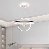 Lampe LED en cristal de style français, luxe léger, simple et moderne, lampe suspendue pour salon, lampe pour salle à manger, lampe pour chambre à coucher, lampe pour villa