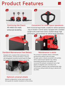 Empilhadeira Elétrica Manual 1.5T/2T com Bateria de Chumbo-Ácido para Manuseio - Product Image 3