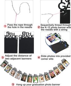 Banderas de Graduación de Papel para Jardín de Infancia hasta 12.º Grado, Decoraciones para Fiestas 2026 2027 - Product Image 4