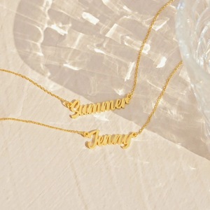 Lateefah Personalized Trendy Women Stainless Steel Pendant Custom Name Letter Necklace - Product Image 6