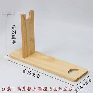 Porte-vin en bois moderne, forme rectangulaire, bois massif durable, rangement pour bouteilles, pour comptoir de bar, décoration de fête - Product Image 5