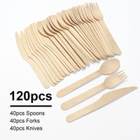 Ensemble de couverts jetables en bois écologique de haute qualité avec des prix bon marché