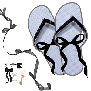 شباشب بيضاء مخصصة لضيوف حفل الزفاف، هدايا تذكارية للضيوف، شباشب للرقص في الحفلات - Product Image 1