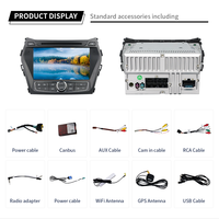 Lecteur Multimédia de Voiture Android avec Commande Vocale DVR pour Hyundai Santa Fe IX45, USB, Amplificateur DSP OBD2 TPMS MirrorLink Carplay