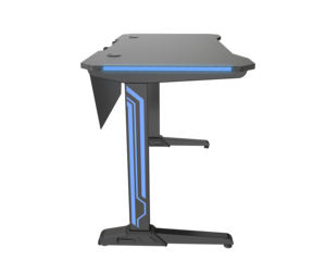 Table de jeu en forme de V de 47 pouces, <span class=keywords><strong>bureau</strong></span> d'<span class=keywords><strong>ordinateur</strong></span>, <span class=keywords><strong>bureau</strong></span> d'étudiant, déflecteur de <span class=keywords><strong>bureau</strong></span> avec lumières LED rvb VM-ES04 - Product Image 4