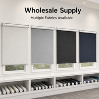 Stores à enroulement sans fil OEM ODM sur mesure, stores occultants en tissu polyester uni de qualité supérieure, importateurs, distributeurs, vente en gros