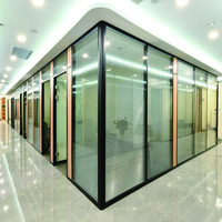 Cloison de bureau personnalisée en verre, cloison de séparation de pièce, cloisons acoustiques de bureau, cloisons de séparation intérieures modernes faciles à assembler