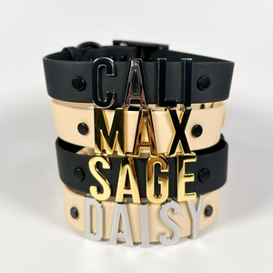 Collare per <span class=keywords><strong>Cani</strong></span> Personalizzato in PVC con Lettere Iniziali e Braccialetto in Pelle per Creazione di Gioielli Fai-da-Te - Product Image 1