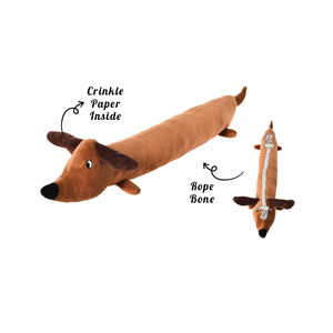 Içinde kırışık kağıt ile toptan evcil hayvan ürünleri interaktif Pet oyuncak halat peluş oyuncak köpek - Product Image 1