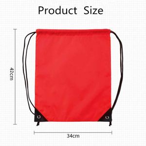 Sac à dos de sport en nylon personnalisé avec logo imprimé pour la salle de sport et l'extérieur, sac à cordon étanche en polyester Oxford 210D 420D - Product Image 2