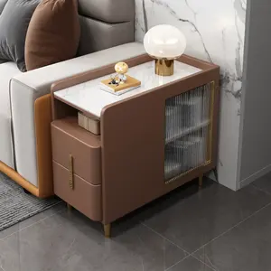 OAK/Recycled pine furniture for Living Room Wood Panel Modern Coffee Sofa Corner End Tea Modern Side Table Cabinet