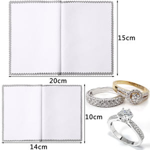 Gran oferta OEM logotipo personalizable 20*15cm paño de pulido de joyería de gamuza de cuatro capas paño de pulido de plata de alta calidad para joyería - Product Image 2