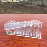 RAY YI Boîte de rangement de pièces de monnaie transparente magnétique en acrylique personnalisée 20 dalles pour pièces de monnaie classées Présentoir de collectionneurs de pièces de style certifié