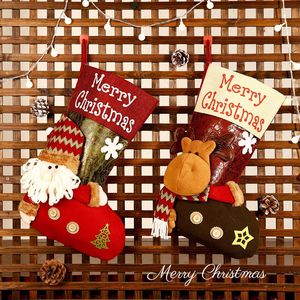 Bolsa grande de dulces para niños, medias de Navidad, bolsa de regalo decorativa navideña, para guardería, ancianos, suministros de regalo con diseño de muñeco de nieve - Product Image 2