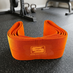 Saar Industries - Banda Elástica Personalizable con Logotipo para Levantamiento de Pesas, Gimnasio, Fitness, de Goma Natural y PVC, Resistente, Transpirable y Ajustable - Product Image 3