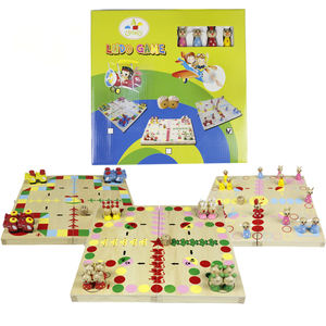 Best Verkopende Product 2020 Houten Schaakspel Ludo Bordspel Zinloos Spel Speelgoed Hoge Kwaliteit Kind Creatief Educatief Speelgoed